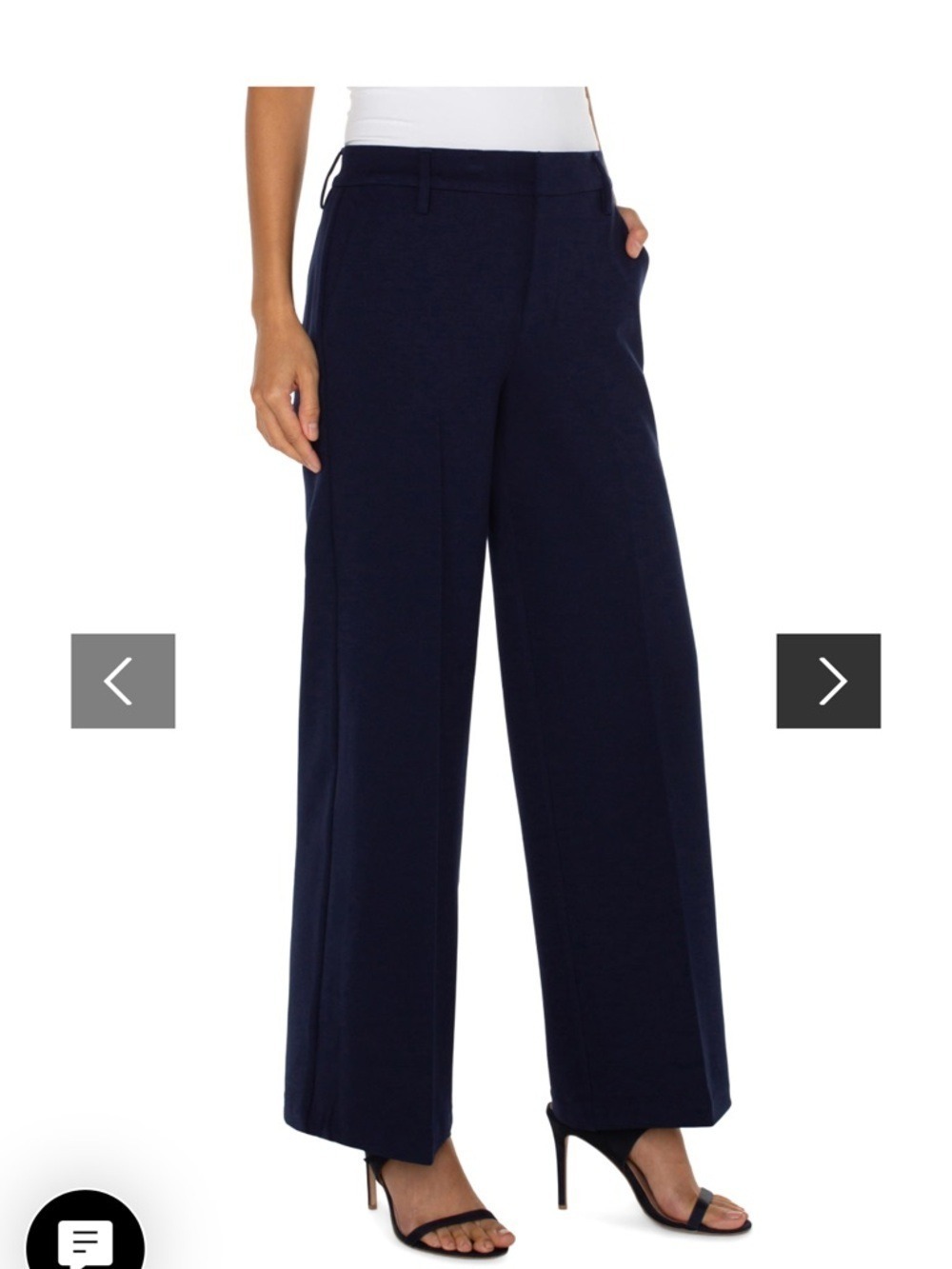 Liverpool Kelsey Wide Leg Trousers Women’s Size 2/26 Cadet Blue NWT - Picture 5 of 16